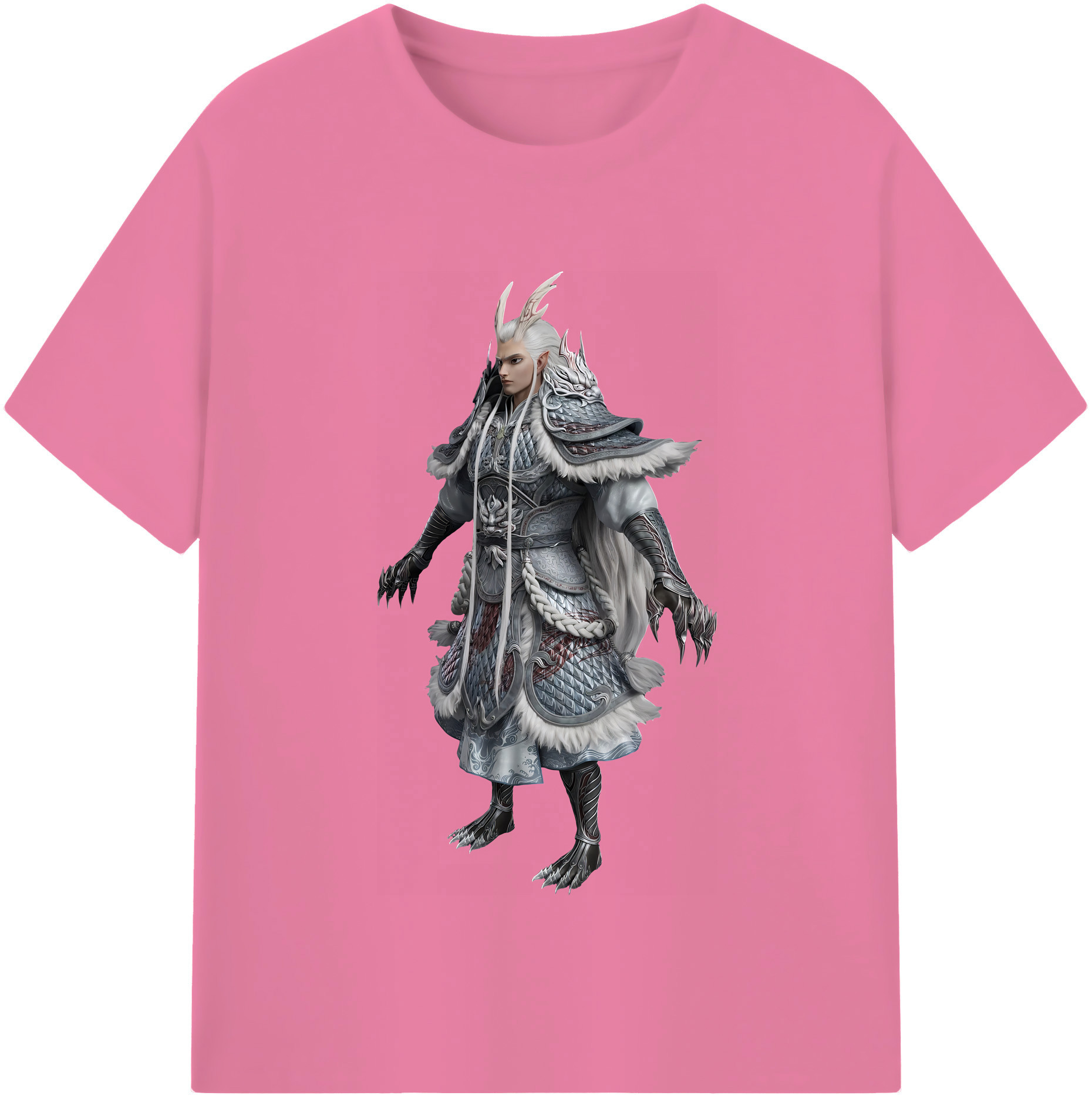 （画像用） Ne Zha 2 ナタ 魔童の大暴れ 綿100％半袖Tシャツ（フロントプリント）